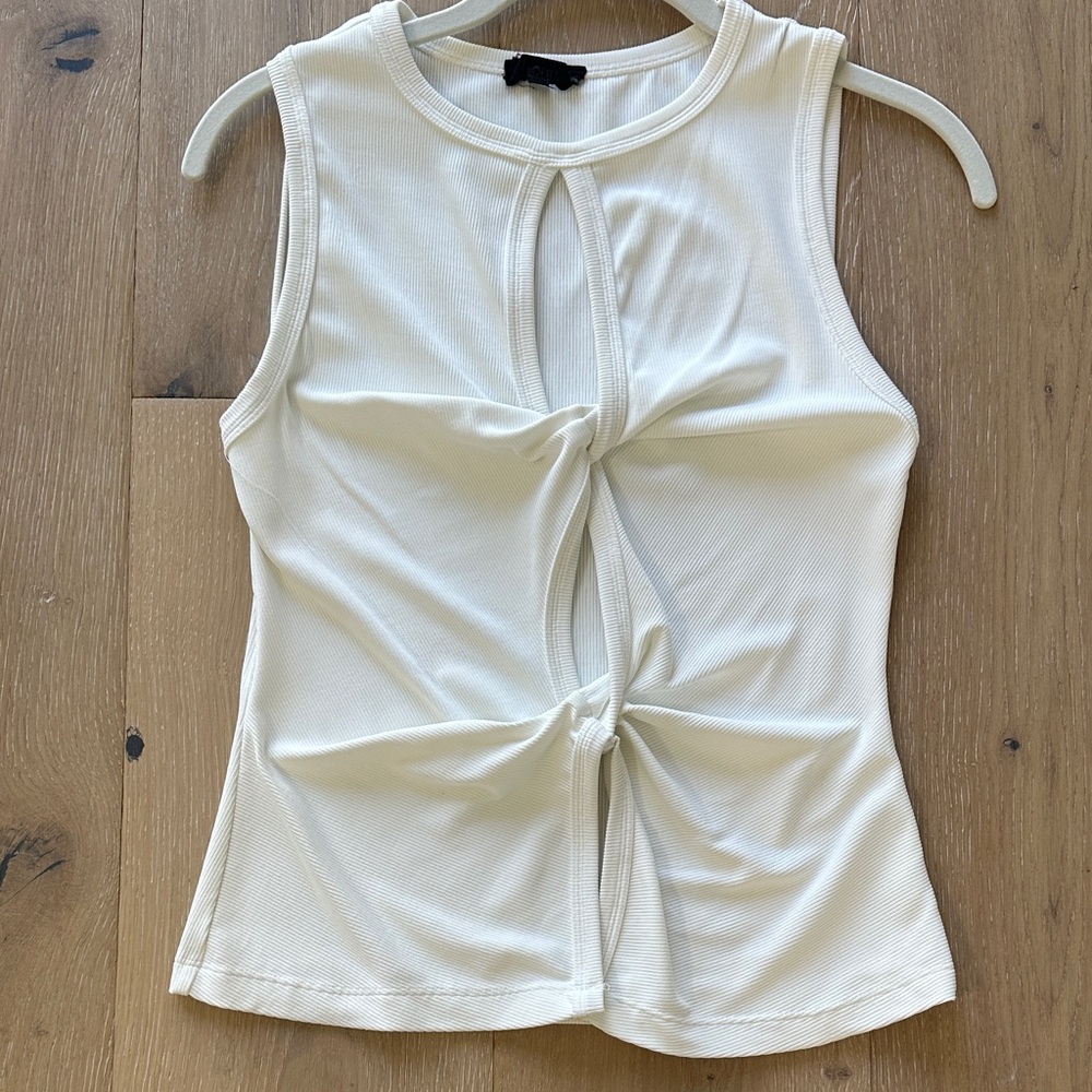 Hours white tank top